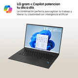LG gram 14Z90RU-G.AA55B Portátil Ultraligero 14 Pulgadas, IPS WUXGA, Intel Core i5-1334U 10 núcleos, 16GB RAM, 512GB SSD, 999 g, Batería hasta 24.5h, Intel Graphics, Windows 11 Home, Negro