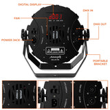 Audibax Dallas 300 - Foco LED para Discoteca - Foco Profesional 300W - Equipado con 30 Luces LED RGBW de 10W - Sincronización con Música - Modo Automático - Conexión DMX de 4 u 8 Canales