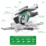 Ingletadora Ø250mm con mesa superior de corte SC 250