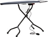 Lelit PA173 Claudia, Tabla de Planchar con Superficie calentada y Punta Sutil, función aspirante con Pedal de Control, 420 W, Metal, Negro, 123x38 cm