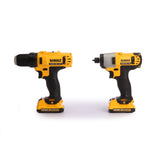 DEWALT DCK211D2T-QW - KIT Taladro Atornillador (DCD710) XR 12V + Atornillador Impacto (DCF815) XR 12V + Organizador TSTAK V, con 2 baterías Litio 2,0Ah y cargador