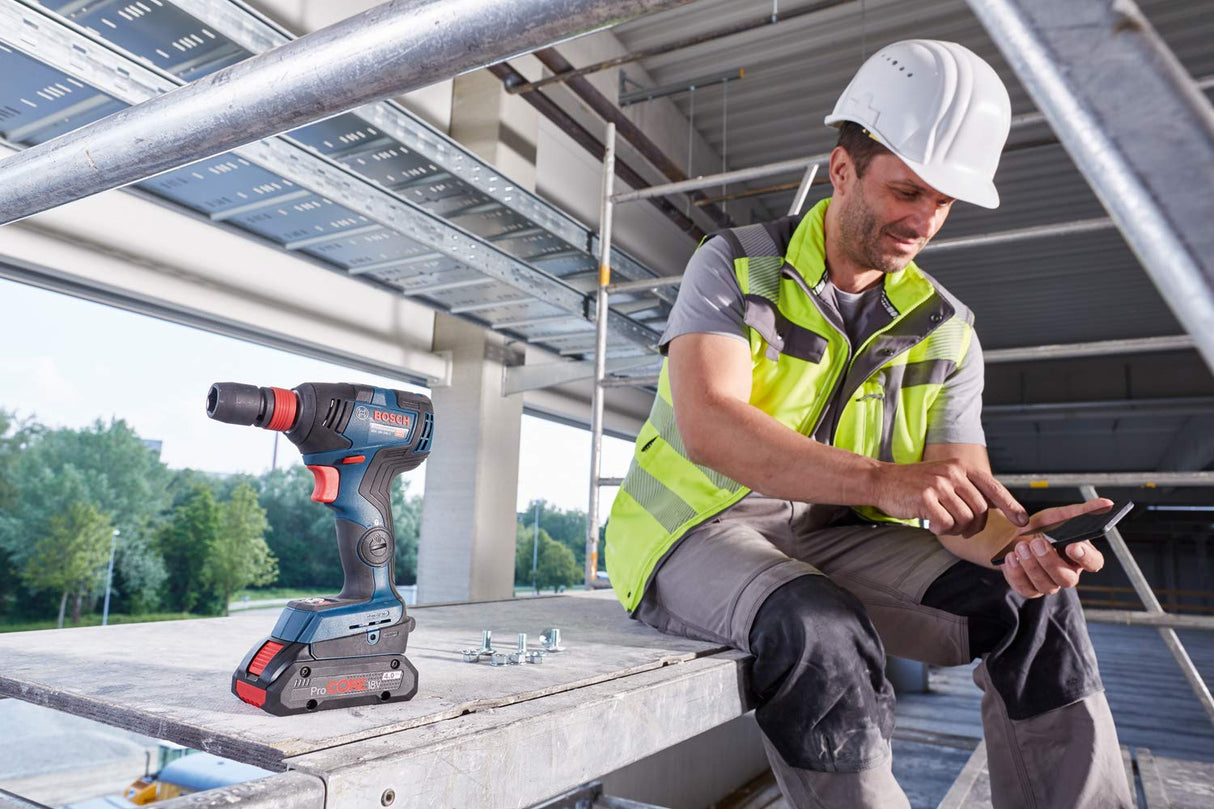 Bosch Professional 18V System GDX 18V-200 C - Llave de impacto a batería (Brushless, 200 Nm, conectable, 2 baterías x 5.0 Ah, en L-BOXX)