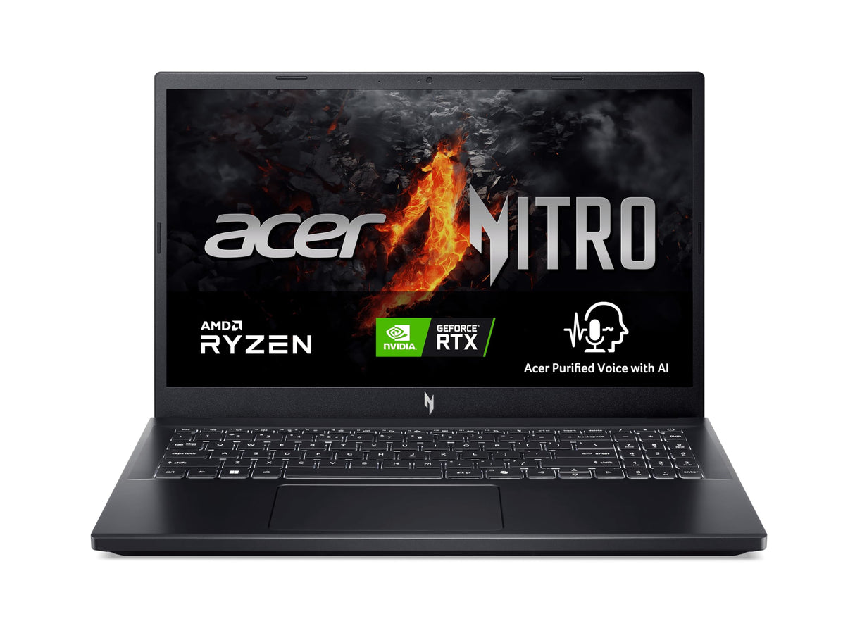 Acer Nitro V 15 ANV15-41-R0ZK, Ordenador Portátil Gaming 15.6" Full HD 165Hz (AMD Ryzen 7 7735HS, 16GB RAM, 512 GB SSD, NVIDIA GeForce RTX 4050, Sin Sistema Operativo) Negro, Teclado QWERTY Español