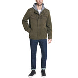 Levi's Washed Cotton Hooded Military Jacket Chaqueta, Forro de Oliva/Sarga de poliéster, XL para Hombre