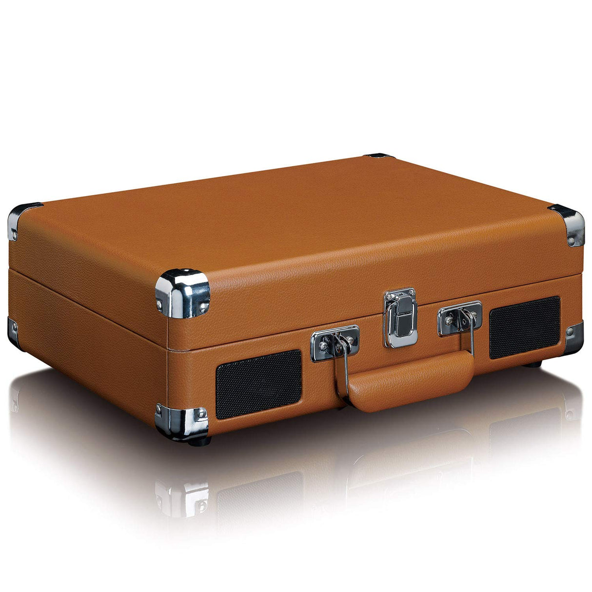 Classic Phono TT-10BN - tocadiscos de maleta con altavoces - función de apagado automático - 3 velocidades - transmisión por correa - AUX - salida de línea - marrón