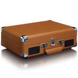 Classic Phono TT-10BN - tocadiscos de maleta con altavoces - función de apagado automático - 3 velocidades - transmisión por correa - AUX - salida de línea - marrón