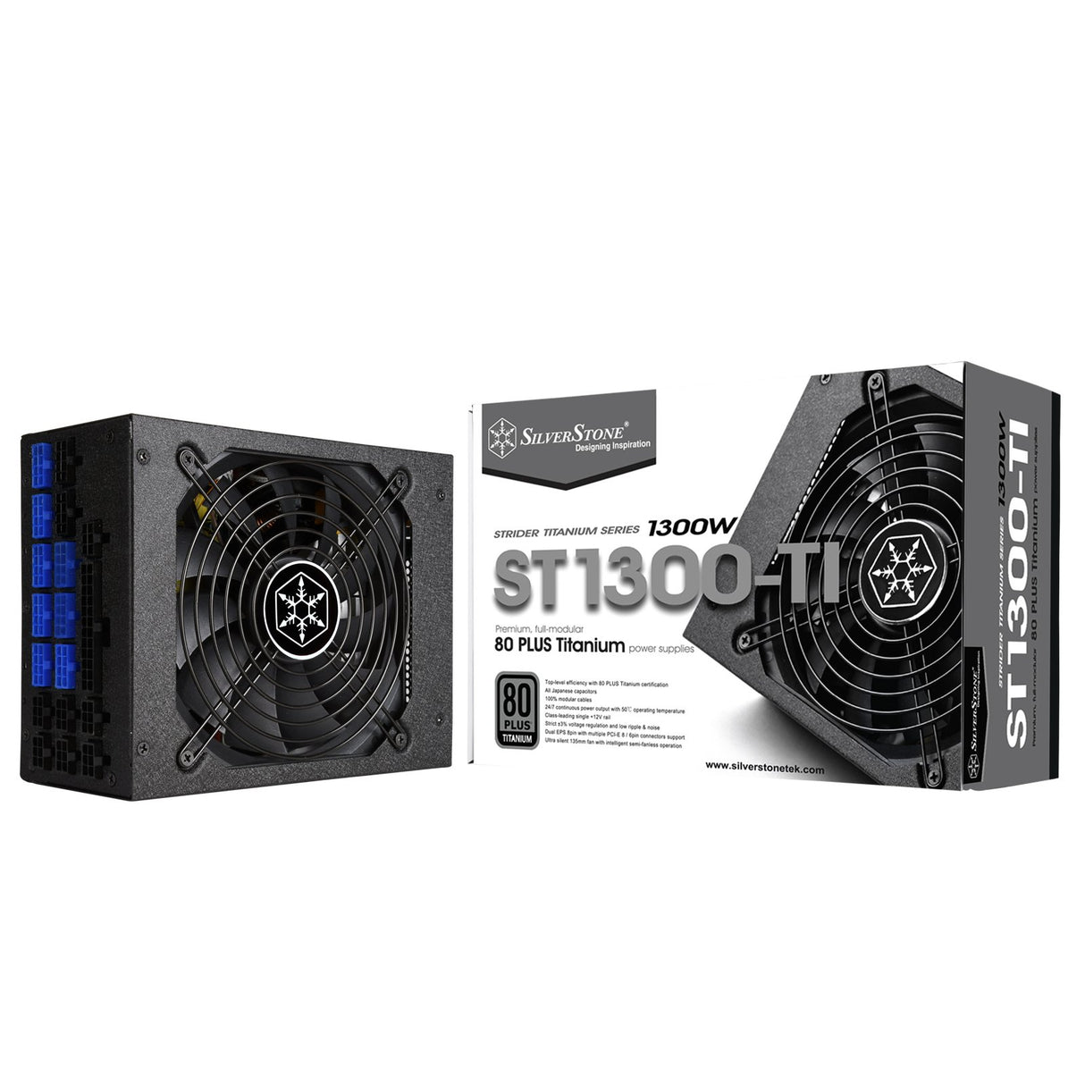 Silverstone ST1300-TI, Fuente de alimentación ATX Totalmente Modular 80 Plus Titanium 1300W, SST-ST1300-TI v2.0