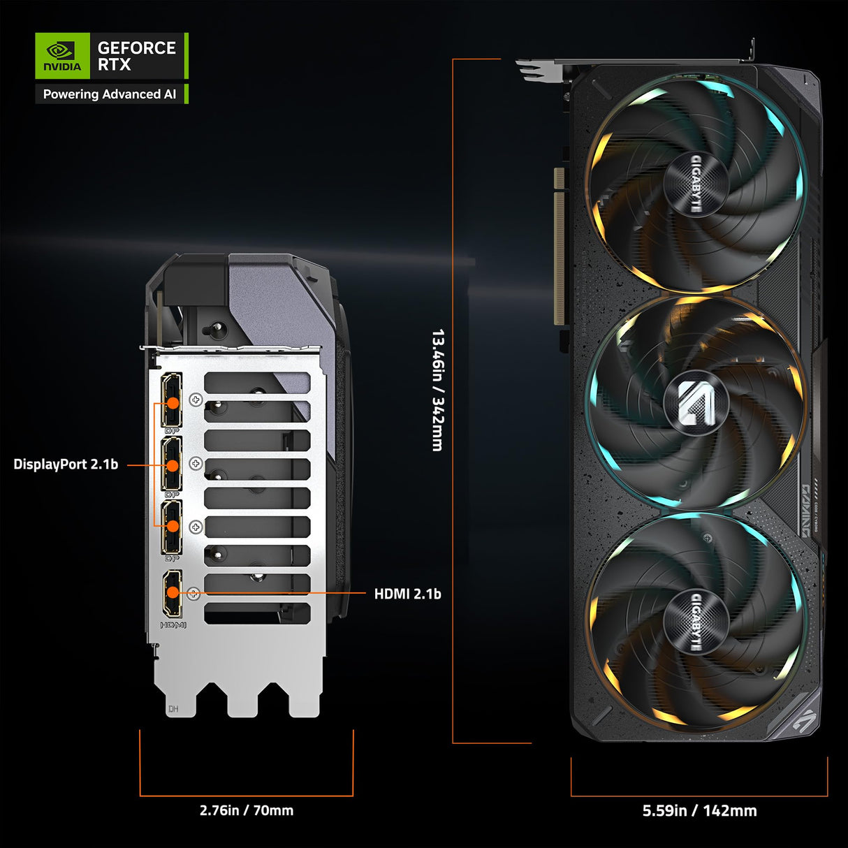 Gigabyte GeForce RTX 5080 Gaming OC 16G Tarjeta gráfica WINDFORCE Sistema de refrigeración 16GB 256 bits GDDR7, GV-N5080GAMING OC-16GD Tarjeta de Video