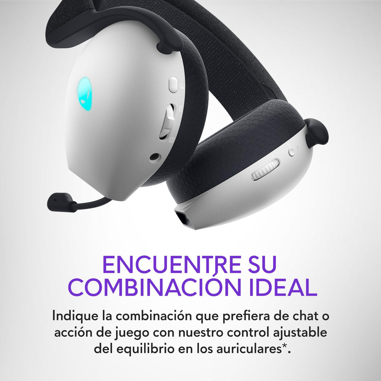 Alienware Dual Mode Wireless Gaming Headset - AW720H (Lunar Light)