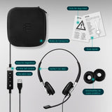 Sennheiser SC 665 USB Binaurale Diadema Negro, Gris auricular con micrófono - Auriculares con micrófono (Centro de llamadas/Oficina, Binaurale, Diadema, Negro, Gris, Alámbrico, Supraaural)