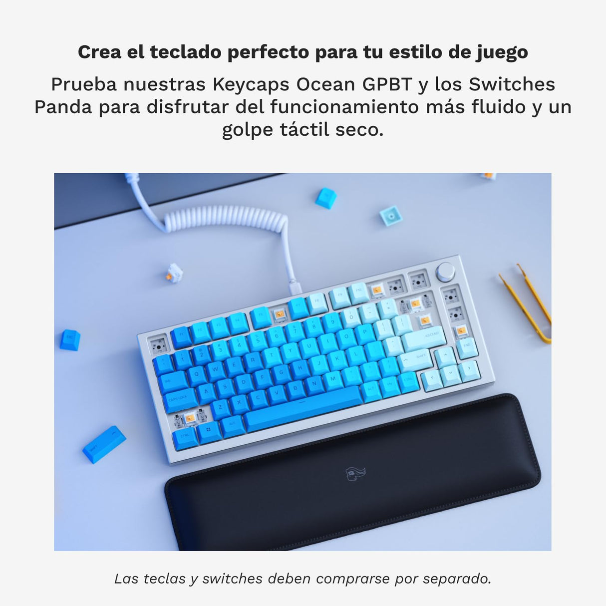 Glorious Gaming GMMK PRO 75% Barebones (solo carcasa) - Teclado gaming mecánico modular, TKL, carcasa de 1,5 kg, RGB, personalizable, switches de 5 pines, distribuciones internacional / ISO - Blanco