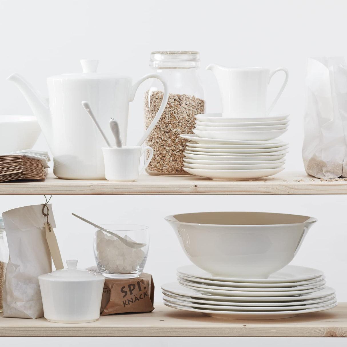 Rosenthal 61040-800001-18735 - Juego de café de Porcelana (18 Piezas), Color Blanco