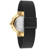 Tommy Hilfiger Reloj Analógico de Cuarzo para Mujer con Correa de Malla de Acero Inoxidable Negro - 1782216