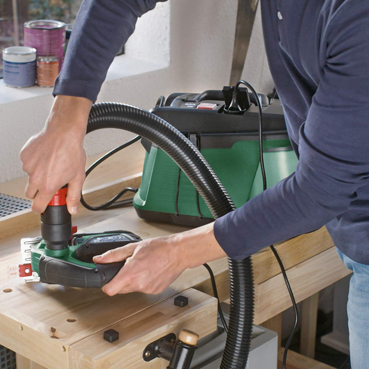 Bosch 06033D1000 Bosch Aspirador EasyVac 3, 700 W Verde