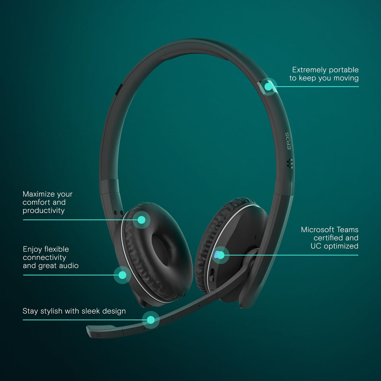 Adapt 260 WIRELLES BT BINAURAL USB SENNHEISER Multicolour