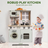 ROBUD Cocinas de Juegos de Madera, Cocina Infantil con Accesorios, Apta para niños a Partir de 3 años, Montessori