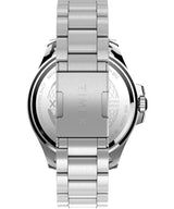 Timex Trend - Reloj de 43 mm para hombre, de acero inoxidable, correa de acero inoxidable, esfera verde, caja en tono plateado TW2V65300