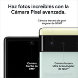 Google Pixel 6 - Teléfono móvil libre 5G Android con cámara de 50 megapíxeles y lente de gran angular - [128 GB] - [Carbón]