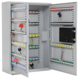 Caja fuerte para 200 llaves S200 EL de Rottner, Color gris claro, Fabricada en chapa metálica resistente, Cerradura electrónica, Teclado plano con luces LED, Tornillos de fijación incluidos