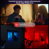 Philips Hue Secure - Cámara de Vídeo Vigilancia con Foco LED, resolución 1080p, Ideal para Exterior, fácil instalación, Audio bidireccional, Funciona con App