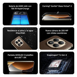 XIAOMI REDMI Note 15 Pro+ 5G - Smartphone de 8+256GB, Pantalla AMOLED 6,83" 1.5K AMOLED, Snapdragon 7s Gen 4, cámara de 200 MP, Hypercharge 100W, Cargador no Incluido, Negro (Versión ES)