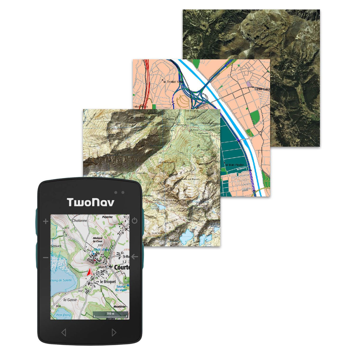 TwoNav Roc + Pulsómetro Pecho, GPS con Pantalla 2.7 Pulgadas para MTB, Ciclismo, Gravel o bikepacking con mapas incluidos. Color Turquesa