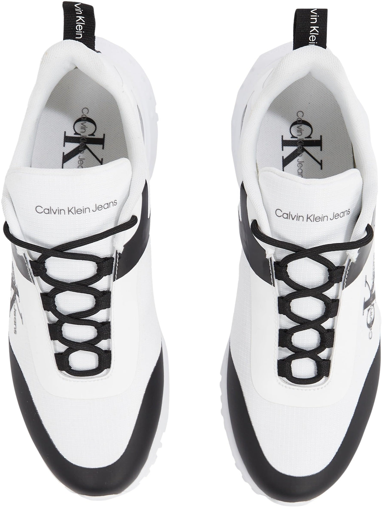 Calvin Klein Runner Sneaker para Hombre Zapatillas de Deporte, Blanco (Bright White/Black), 46
