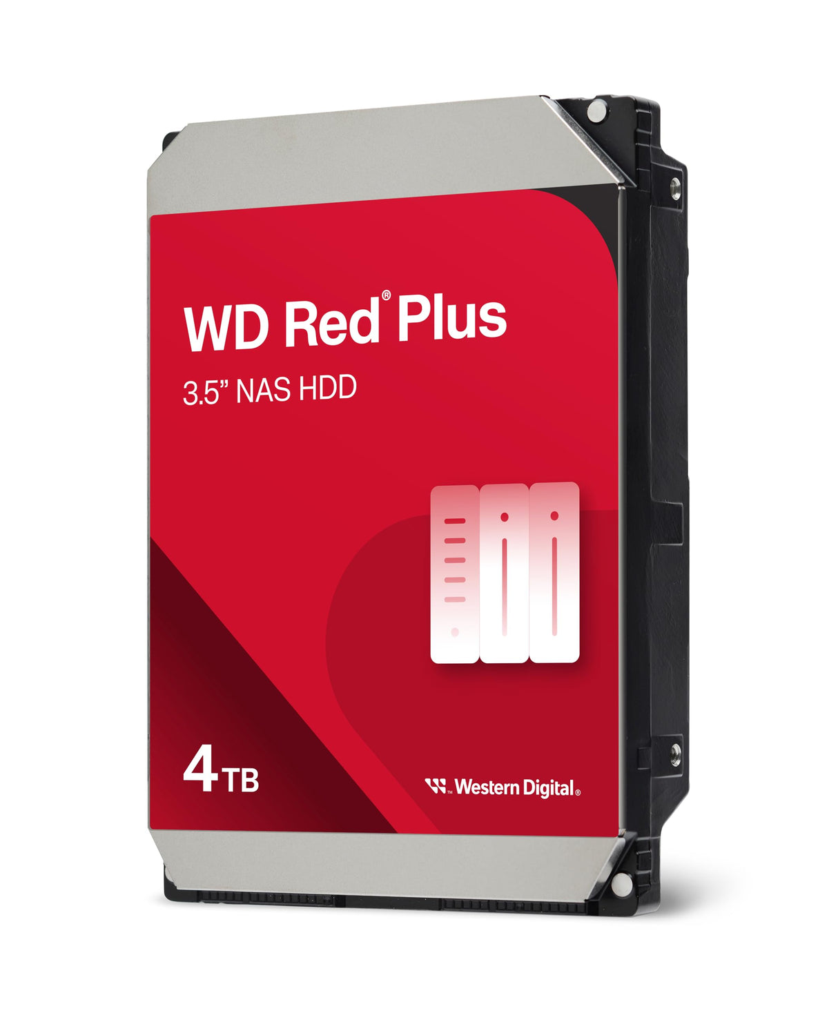 WD Red Plus 4TB NAS Disco Duro Interno 3,5" - 5400 RPM Clase, SATA 6 GB/s, CMR, 256MB Caché