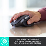 Logitech MX Master 3S para empresas, ratón inalámbrico con clics suaves, 8K DPI, receptor USB Logi Bolt seguro, BT, carga USB-C, Desplazamiento MagSpeed, Windows/Mac/Chrome/Linux - Gris