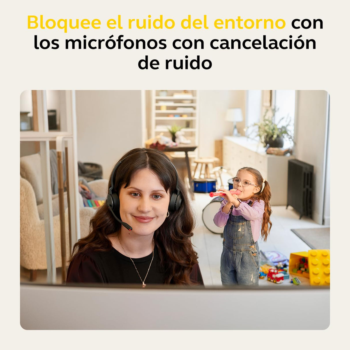 Jabra Engage 55 Auriculares Inalámbricos Estéreo con Adaptador Link 400 USB-A DECT, Micrófono con Cancelación de Ruido, Protección Auditiva - Certificado para MS Teams - Negro