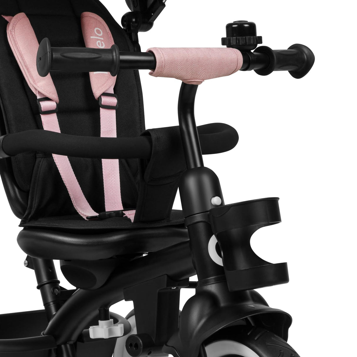 LIONELO Berry Triciclo Multifuncional de Paseo Silla de Paseo de 9 Meses a 5 años a 25 kg Ruedas Grandes de PU, Triciclo Asiento Giratorio 360° Montaje sin Herramientas