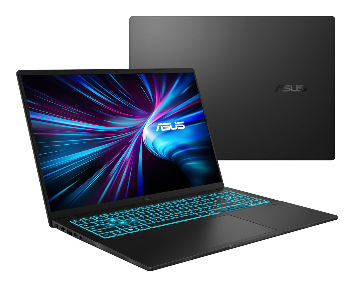 ASUS V16 V3607VM-TK150 - Ordenador Portátil Gaming de 16" WUXGA 144Hz (Intel Core 7 240H, 16GB RAM, 1TB SSD, NVIDIA RTX 5060 8GB, Sin Sistema Operativo) Negro Mate - Teclado QWERTY español