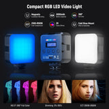 NEEWER Kit Vlogging para Teléfono con Luz LED RGB/Sistema Micrófono Inalámbrico Lavalier/Trípode para Teléfono Selfie Palo, Creador Contenido Esencial para iPhone Android Podcast Youtube, PA048