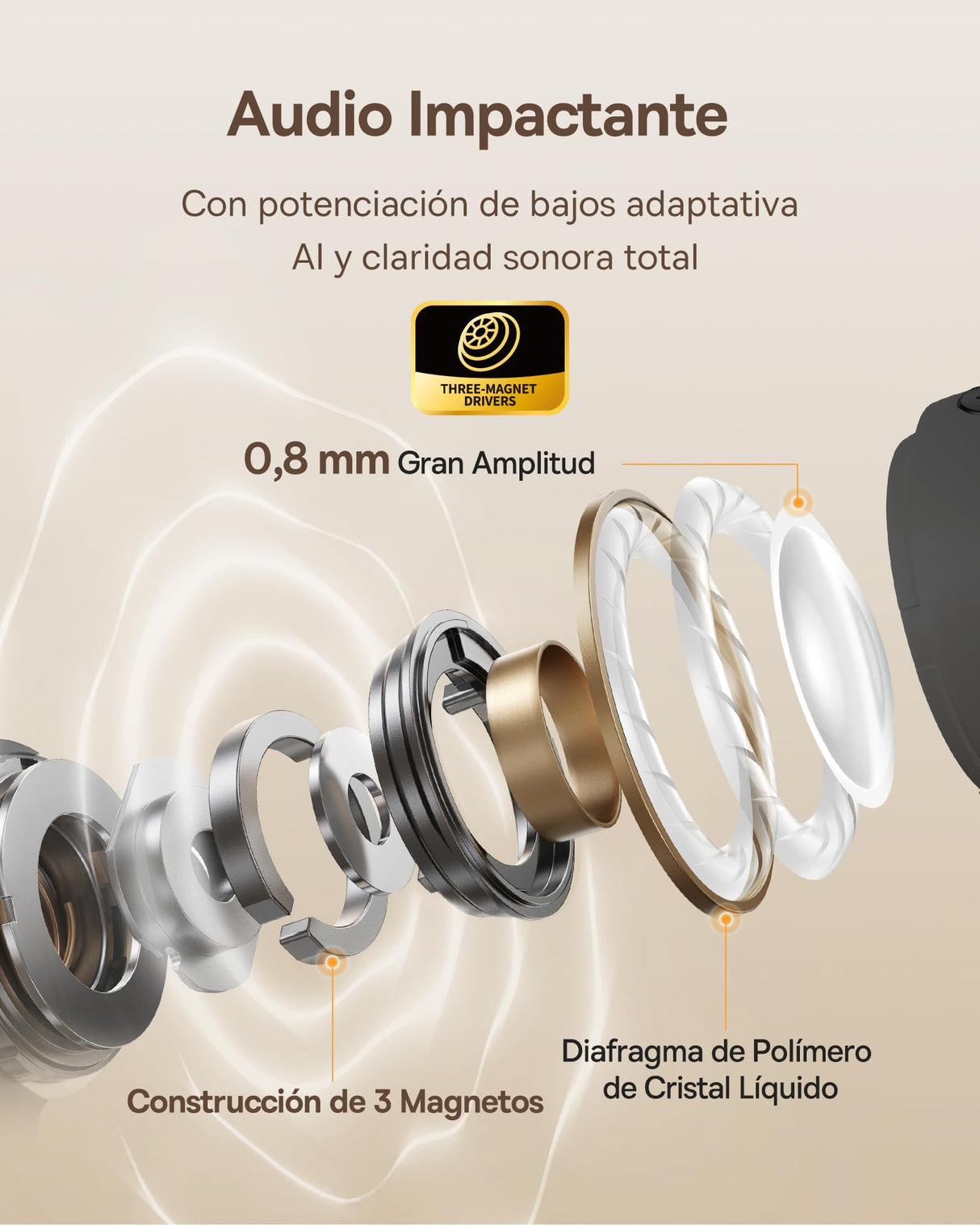 Baseus MC1 Auriculares Abiertos, Auriculares Bluetooth con Clip & 40H de Autonomía, Calidad de Sonido HiFi Bass Ai, Cómodos & Ligeros (5,2 g), Clip con Protección IP57 contra el Polvo & el Agua
