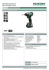 Hikoki WH12DDWHZ - Atornillador de impacto inalámbrico