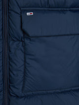 Tommy Jeans Abrigo de Plumas Mujer Midi Puffer con Capucha, Azul (Dark Night Navy), M