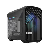Fractal Design Torrent Nano RGB Black - Light Tint Tempered Glass Side Panels - Open Grille for Maximum Air Intake - 180mm RGB PWM Fan Included - Type C - mATX Airflow Mini Tower PC Gaming Case
