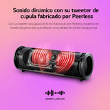 LG xboom Grab, Altavoz Inalámbrico, Bluetooth, 30W, Sonido Sound Boost, Resistente al Agua IP67, Autonomía 20h, Color de Luces LED Variable, Amplia Conectividad