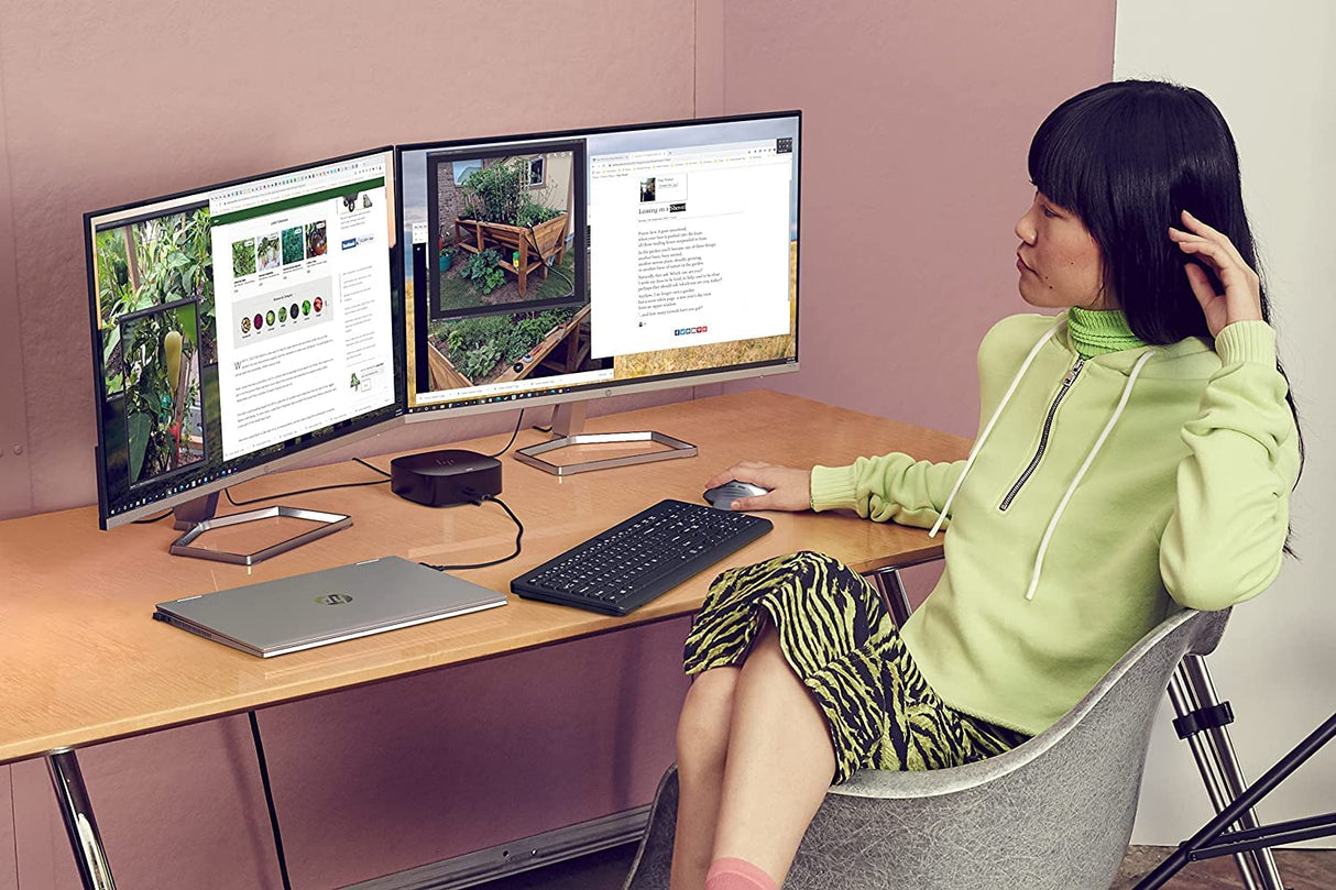 HP M27fq - Monitor de 27" QHD (2560 x 1440, 16:9,75 Hz, 5 ms, VGA, 2 HDMI, Displayport), Plateado