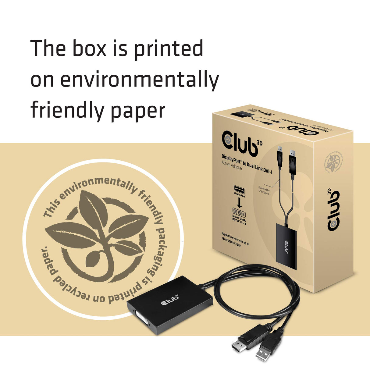 CLUB3D ADAPTER DISPLAYPORT > DVI-D (ACTIVE DUAL) ST/BU RETAIL