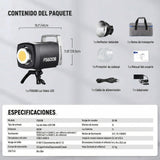 NEEWER 600W Luz LED Foco Video para Estudio 2,4G/App Control 87100Lux/1m, Luz Continua COB Bicolor 2700K-6500K con CRI95+, 12 Escenas, Foco Montura Bowens para Fotografía Grabación Streaming, FS600B
