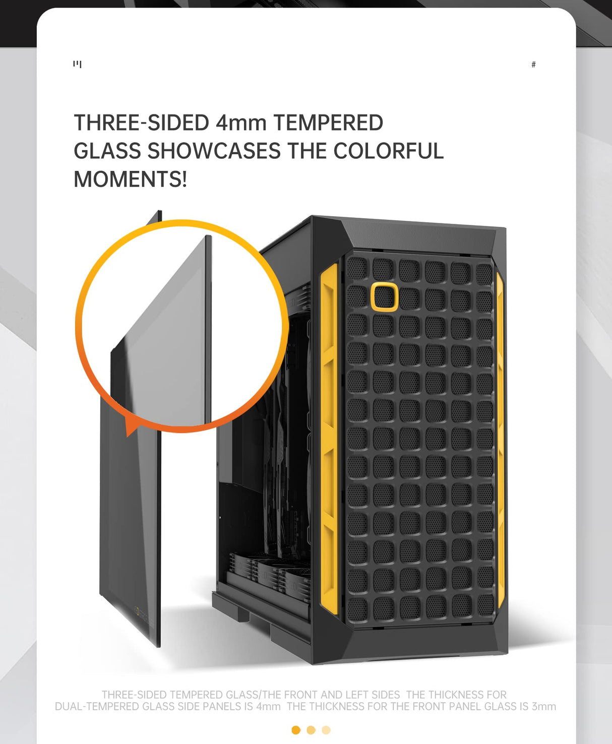Geometric Future M6 Raphael Mid Tower, Carcasa de PC, diseño de Canal de Aire Vertical, Soporte para E-ATX de 12" x 11", radiador 360, Soporte de GPU Vertical, Negro, GEO-M6-RA