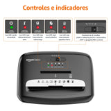 Amazon Basics Trituradora de microcorte 8 hojas capaz de destruir papel CD y tarjetas de crédito, Negro