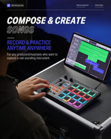 Donner Teclado controlador de almohadilla MIDI USB tipo C, máquina de almohadilla de tambor profesional Beat Maker con 16 almohadillas, salida MIDI, 2 atenuadores asignables y pomos