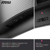 MSI MPG 491CQPX QD-OLED Monitor Curvo Gaming de 49" DQHD, 1800R, 5120 x 1440 Quantum Dot OLED Panel, 240Hz/0.03ms, 99% DCI-P3, Display HDR True Black 400, KVM, Negro