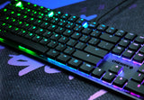 CHERRY MX 10.0N RGB, Teclado Gaming Mecánico Plano, Distribución de Teclado Inglés UK (QWERTY), con Cable, Switches Originales CHERRY MX LOW PROFILE RGB SPEED, Negro