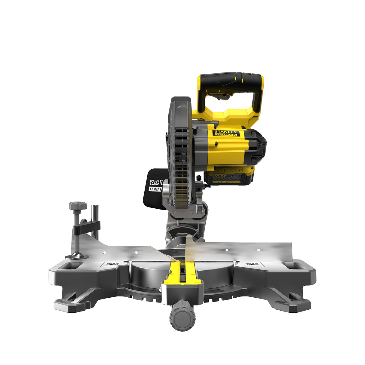 STANLEY FATMAX SFMCS701M1-QW - Ingletadora sin cable 18V, 190mm, 3800 rpm, Incluye 1 cuchilla 40 dientes, 1 batería 4Ah y cargador Gama FATMAX V20