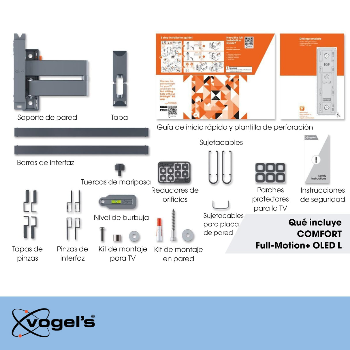 Vogel's TVM 3665 OLED Soporte TV Giratorio para televisores de Entre 40 a 77 Pulgadas, Máx 35 kg, Gira hasta 180º, Inclinable hasta 20º, Soporte para TV máx. VESA 600x400, Ideal para OLED