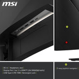 MSI mag 325CQF Monitor Curvo Gaming 32" WQHD - 1000R 2560 x 1440 Rapid VA Panel, 180 Hz / 0.5ms (GtG, Min.), Adaptive Sync - DP 1.4a, HDMI 2.0b CEC, USB Type-C (DP alt. c/ 15W PD)