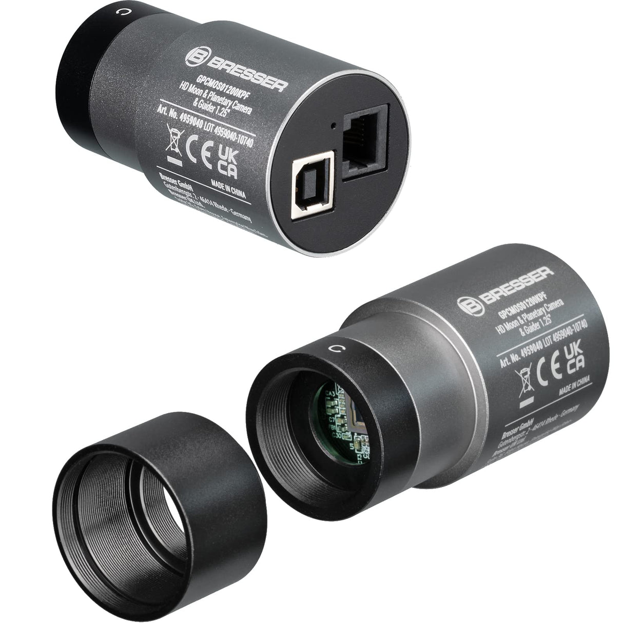 BRESSER Cámara HD Luna & Planeta y guía 1.25"